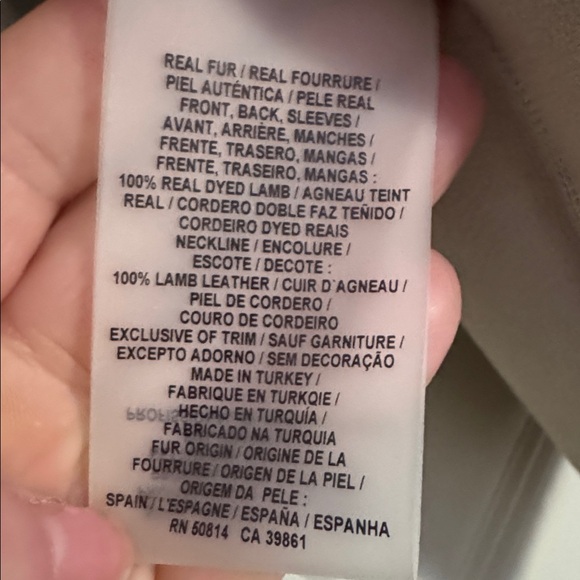 Stunning grey/taupe lamb shearling reversible coat. Size M NWOT - Picture 6 of 7